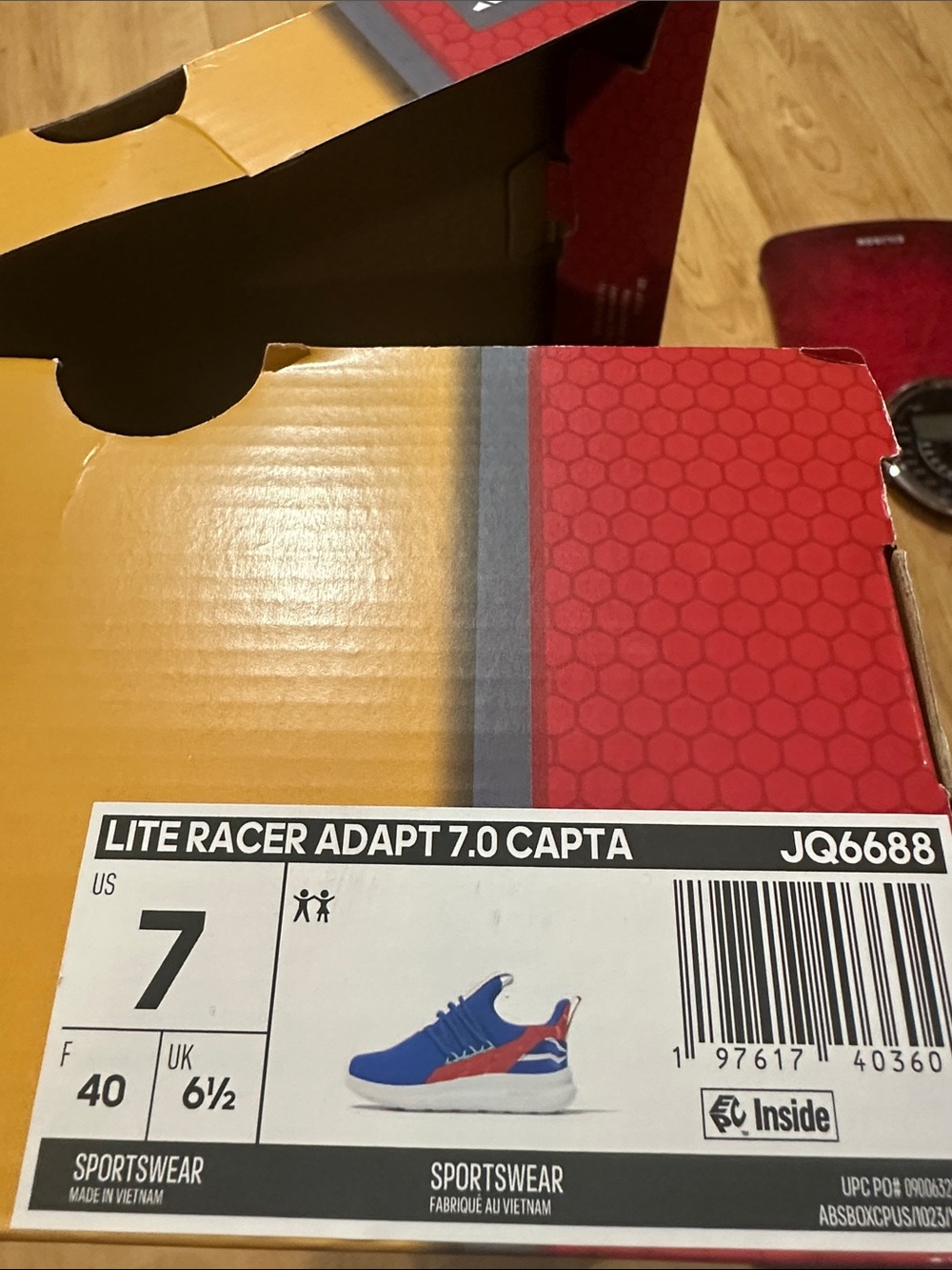 adidas Kids Lite Racer Adapt 7.0 Capta Sneakers - Blue/Red